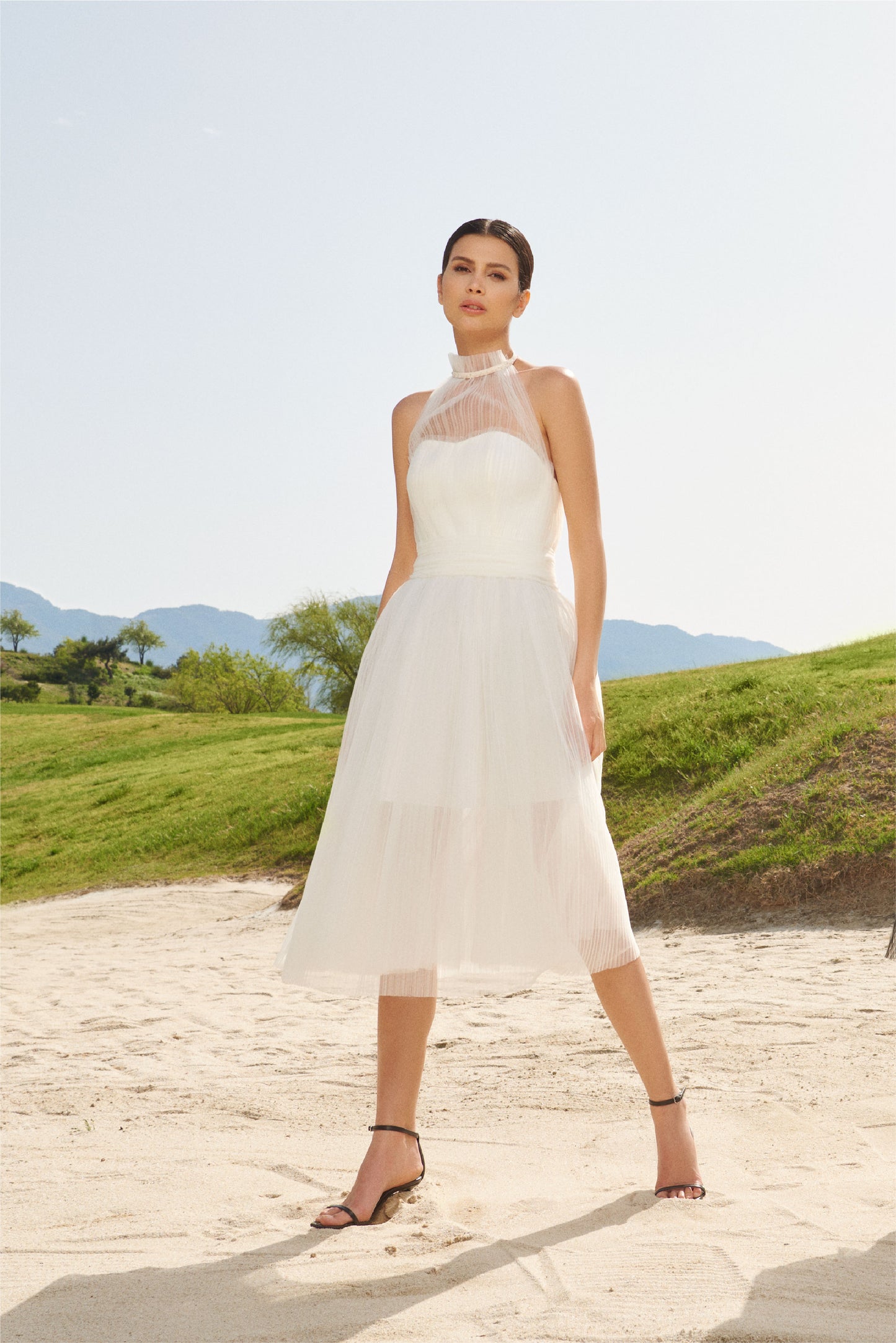 BIANA WHITE MIDI DRESS