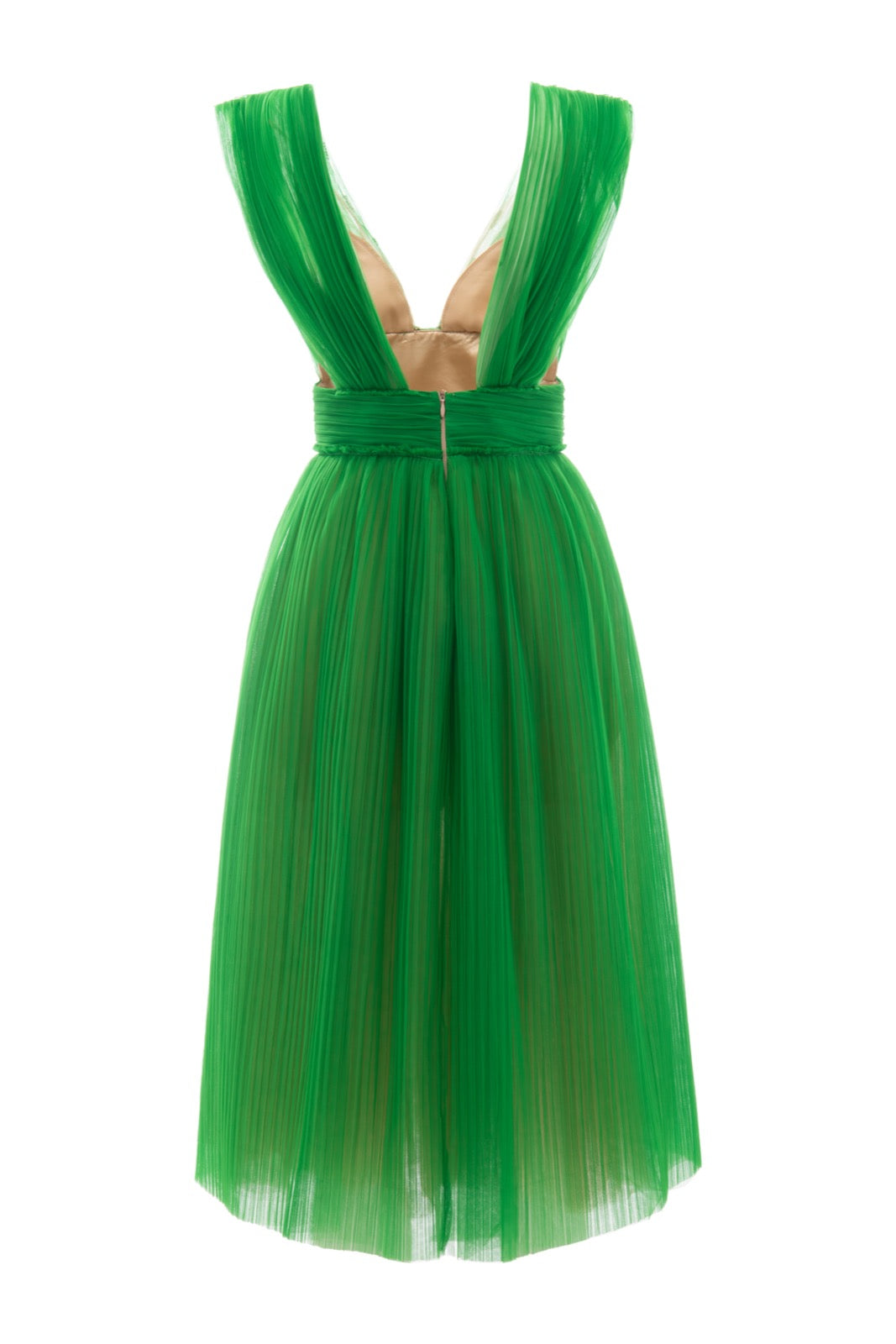 TIA GREEN MIDI DRESS