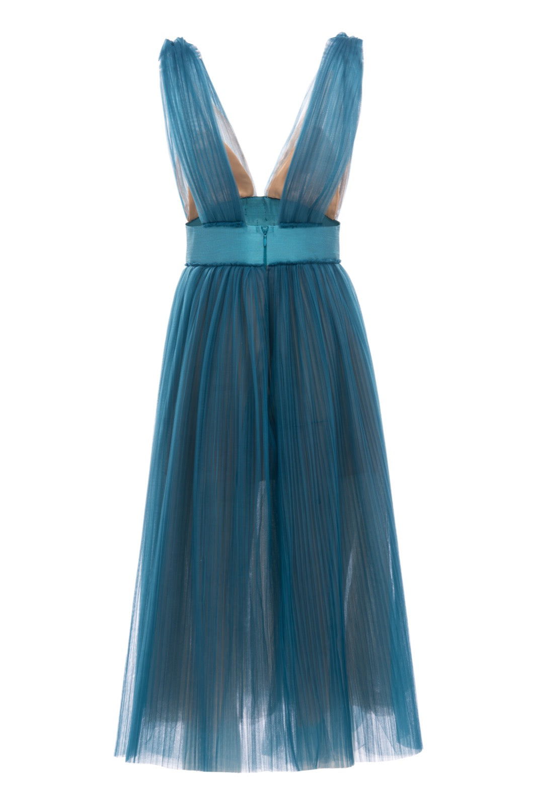 TIA PETROL BLUE MIDI DRESS