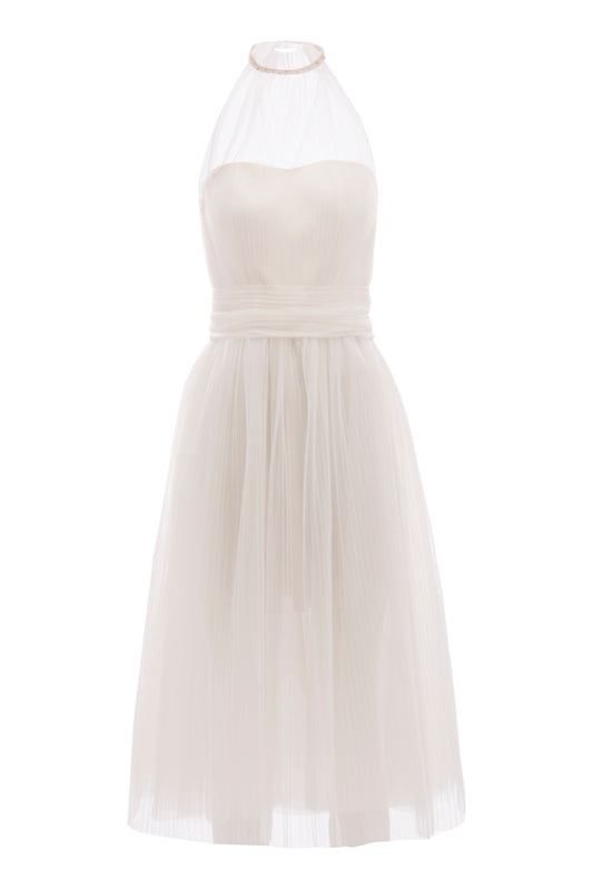 BIANA WHITE MIDI DRESS
